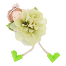 Flower Angel Girl Doll Pendant 1Pcs Small Plastic Polyester Foam Felt Fabric Spring Festival Decor