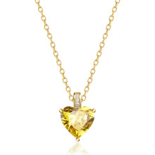 Collar de plata de ley 925 con piedra natal auténtica para mujer, collar con forma de corazón, regalo de cumpleaños para ella.