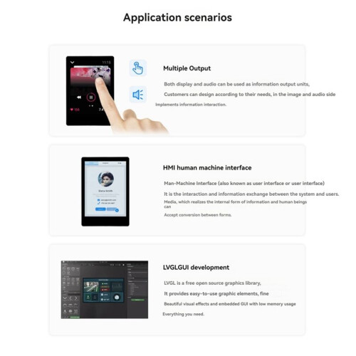 ESP32-S3 Development Board 2.8 Inch Touch Screen LVGL/GUI Supports WiFi  SPI Interface ESP32-S3-Touch-LCD-2.8 1