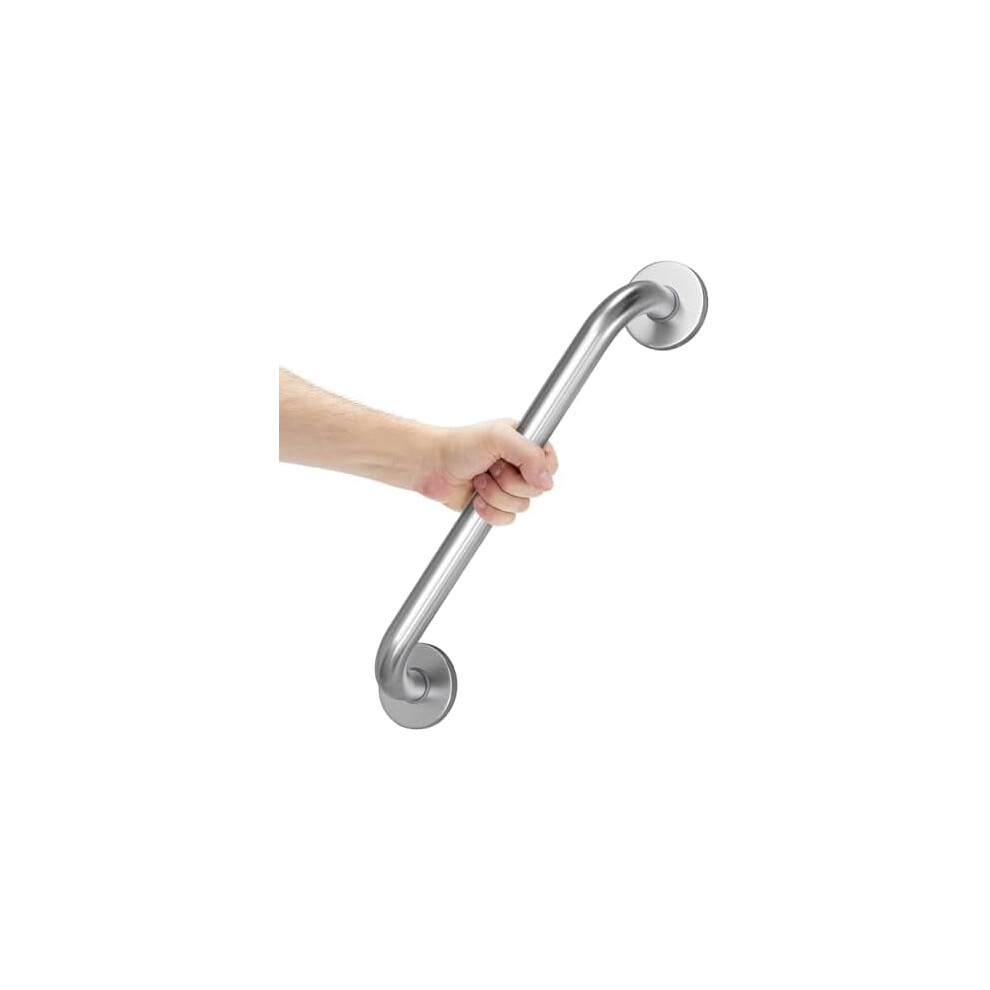 Anti-Slip Shower Grab Bars for Seniors, Stainless Steel, 16" x 1", Brushed Nickel, 500LBS Capacity, Thickened Base