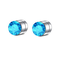 1Pair Magnetic Stud Earring Fake Piercing Nose Stud Crystal Earrings Punk Clip Zircon Magnet Stud Non Piercing Jewelry 3/4/5mm