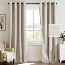 Painéal Cuirtín Dorcha Línéadaigh Bréige 52x84 orlach