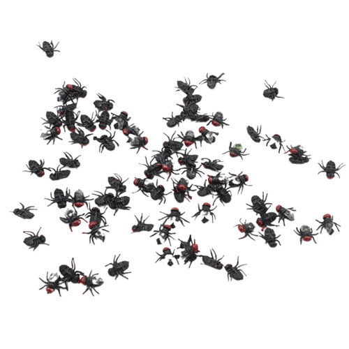Plastic Fake Flies 100 pcs Realistic Trick Props