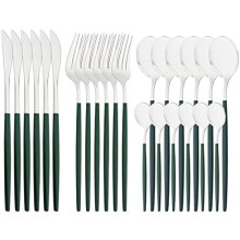 24-Piece Mirror-Finish Cutlery Set, 18/0 Stainless Steel