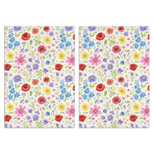 Lot de 2 torchons de cuisine à motif floral Pioneer Flower, en microfibre, 45,7 x 66 cm (18 x 26 pouces).