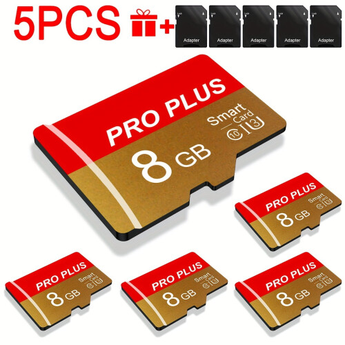 Συσκευασία 5 καρτών MicroSD 1GB–8GB UHS-I A1 με προσαρμογέα