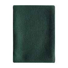 Lot de 1 torchon de cuisine en coton gaufré, 100 %, 45 x 65 cm, ultra-absorbant et à séchage rapide, doux, vert foncé