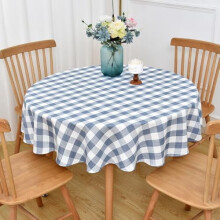 Gingham-suoristettu suorakaiteen muotoinen pöytäliina puuvillasekoitteesta