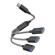 Cuibheoir Scoilteoir USB-C go 3-Port USB2.0