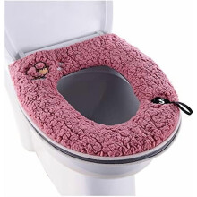 Pluche toiletbrilhoes met ritssluiting, katoen en PU