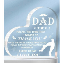 Cadeau souvenir en acrylique pour le meilleur papa : anniversaire, fête des pères, Noël – Convient à tous les papas
