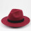 Καπέλα Fedora σε σκούρο κόκκινο μάλλινο 1pack κλασικό σχέδιο unisex για ειδικές 1