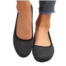 Sapatos casuais femininos, sapatos sociais femininos, sapatilha feminina de bico fino cinza escuro 7,5