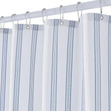 Modrobílý sprchový závěs Seersucker 72x72 palců