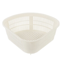 opvise Triangle Kitchen Sink Fruit Washing Waste Draining Basket Plastic Storage Rack