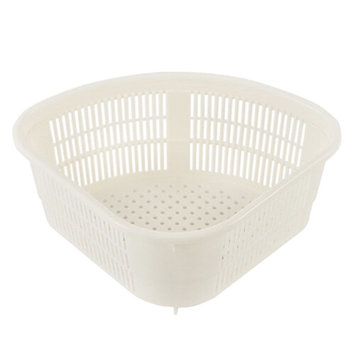 opvise Triangle Kitchen Sink Fruit Washing Waste Draining Basket Plastic Storage Rack