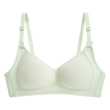 Sutiãs femininos sem aro, modelo Pepper, para seios pequenos, cor sólida, sem aro, respirável, confortável, com efeito franzido, fino, verde,