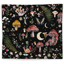 Arazzo con funghi magici, 50x60 pollici, in flanella