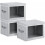 3-Pack Fabric Storage Bins with Lids, Clear Window & Handles 1