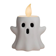 Halloween duch svíčka světlo pryskyřice blikající bezplamenné LED duch svícen stůl centrální dekorace domácí kancelář párty