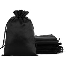 Lot de 30 sacs cadeaux en satin à cordon de serrage (7,6 x 10,2 cm) pour Noël, mariage, anniversaire, naissance, bijoux – Convient aux petites