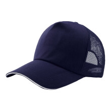 Solid Color Wide Brim Mesh Ponytail Baseball Cap for Girls – Navy, One Size, Compatible with Daily Wear & Photoshoots