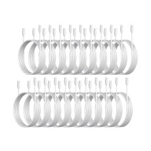 Confezione da 20 cavi di ricarica da USB C a C48W - Cavi di ricarica da USB-C a Type C in confezione multipla, bianchi, da 1 metro (3,3 piedi)