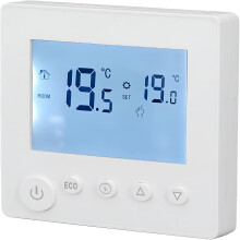 HIBIBUD Thermostaat voor elektrische plintverwarming, programmeerbare thermostaat met lcd-display, zeer nauwkeurige slimme thermostaat voor
