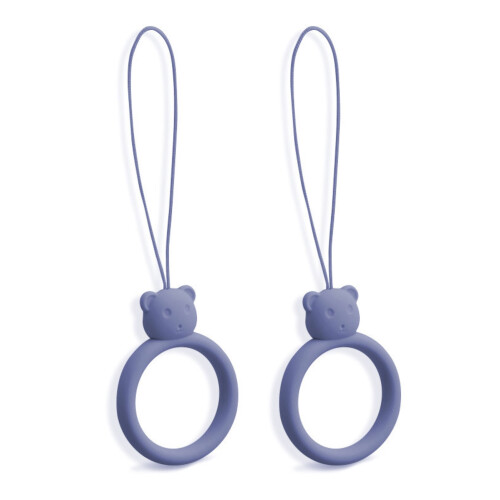 2-pack björnformade silikonfingerringsband