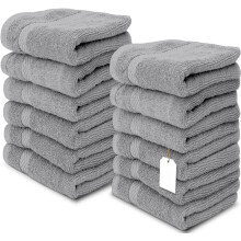 Witte klassieke katoenen washandjes 13x13 inch - 650 g/m²