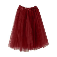 Sommer-Rock-Sparangebot! Hochwertiger, plissierter Minirock aus Gaze für Damen, ideal als Tutu-Tanzrock für Erwachsene, weinfarben gratis.