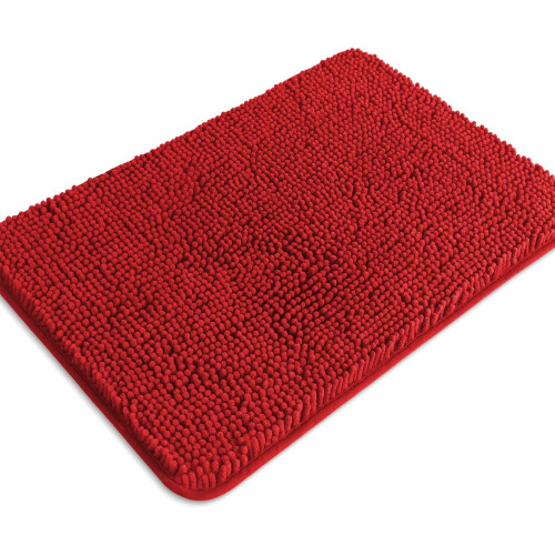 Rode absorberende badmat 24x17 inch
