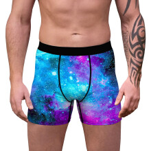 Boxers humoristiques de Noël pour hommes, cadeau humoristique pour adultes, imprimé 3D, slip extensible confortable, bleu