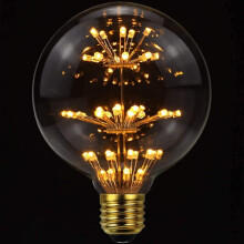 Ampoule lumineuse effet feu d'artifice, ampoule LED rétro étoilée 3W, culot E27, style Edison vintage, à intensité variable, ampoule décorative