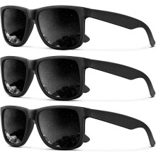 Lunettes de soleil polarisées pour hommes et femmes, monture classique noire mate, protection UV, lot de 3