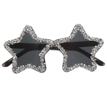 Lunettes sans monture, lunettes de soleil en forme d'étoile, lunettes de soleil tendance pour les fêtes