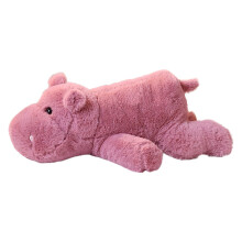 Hippopotame rose en peluche lestée – Coussin sensoriel à câliner, 3
