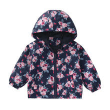 Giacca antipioggia Kukoosong per bambini e bambine, con cappuccio e cerniera, abbigliamento invernale per neonati, maniche lunghe, stampa, cappotto