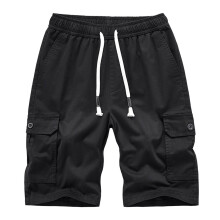 Pantalones cortos cargo para hombre, informales, de color liso, para exteriores, con bolsillos, ideales para la playa o el trabajo. Tallas S-4XL.