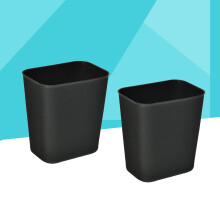 Czarny plastikowy kosz na śmieci na biurko 31,5 x 24 x 24 cm