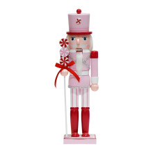 Decorazione natalizia Schiaccianoci, statuetta in miniatura da collezione, regalo autunnale, soldatino con lecca-lecca