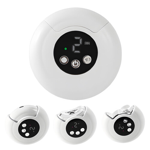 Cortador de unhas elétrico YOCBZ com luz LED, 3 velocidades