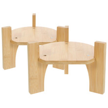 Lot de 2 supports distributeurs de boissons en bois massif, pour limonade, carafes et autres récipients.