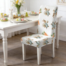 Påskestolbetræk Æg & Kanin Print Polyester