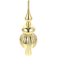 Gouden bolvormige plastic kerstboomtopper