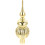 Gouden bolvormige plastic kerstboomtopper 1
