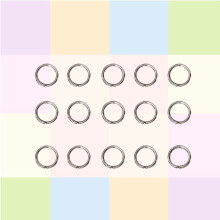 Anéis de aço inoxidável OUNONA para artesanato, 10x10mm, em metal branco, ideais para projetos de bijuteria DIY.