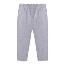 Leggings en coton pour petites filles, coloris unis, collection 2025, pantalon moulant décontracté pour enfants, gris, 2-3 ans