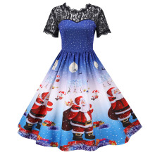 Sukienka damska w stylu vintage z dekoltem w serek RHWHOGLL, sukienka na przyjęcie koktajlowe/herbatę w stylu retro, rozmiar plus – kompatybilna