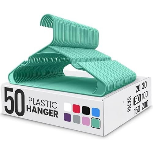 Kleiderbügel aus Kunststoff, 50er-Packung